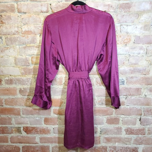Nordstrom Lingerie Silk robe purple S - Picture 3 of 6